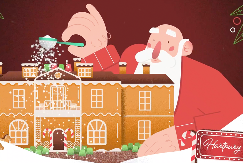 Hartpury University Christmas Greetings Motion Graphics Animated Video